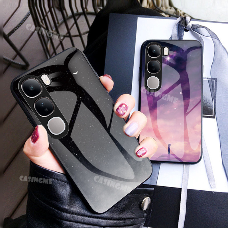 Vivo Y200 5G 2024 กระจกนิรภัยเคสโทรศัพท์สําหรับ Vivo Y200 VivoY200 Y200 200 Y 200 4G 5G 2024 Slim ปก