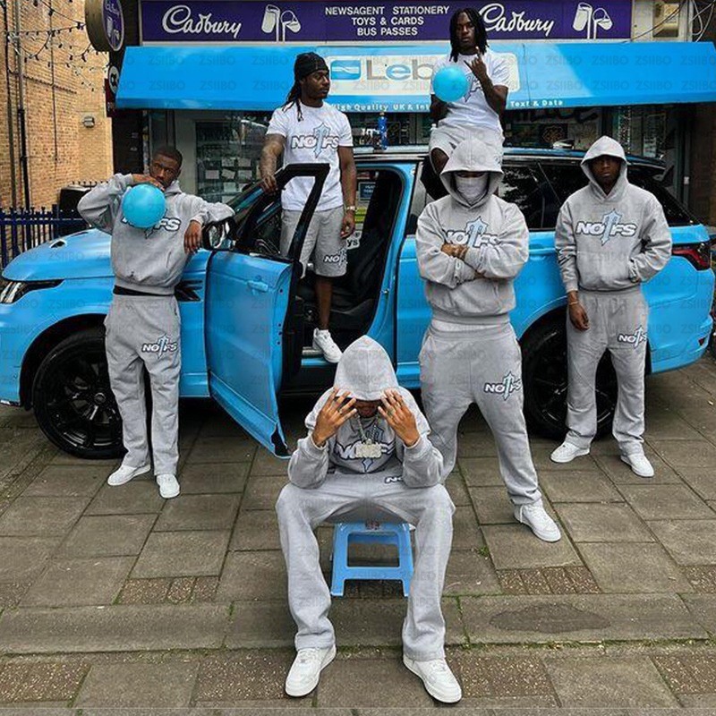 ผู้ชาย Y2k Hip Hop Street Casual Letter พิมพ์ Hooded รูปที่ 8