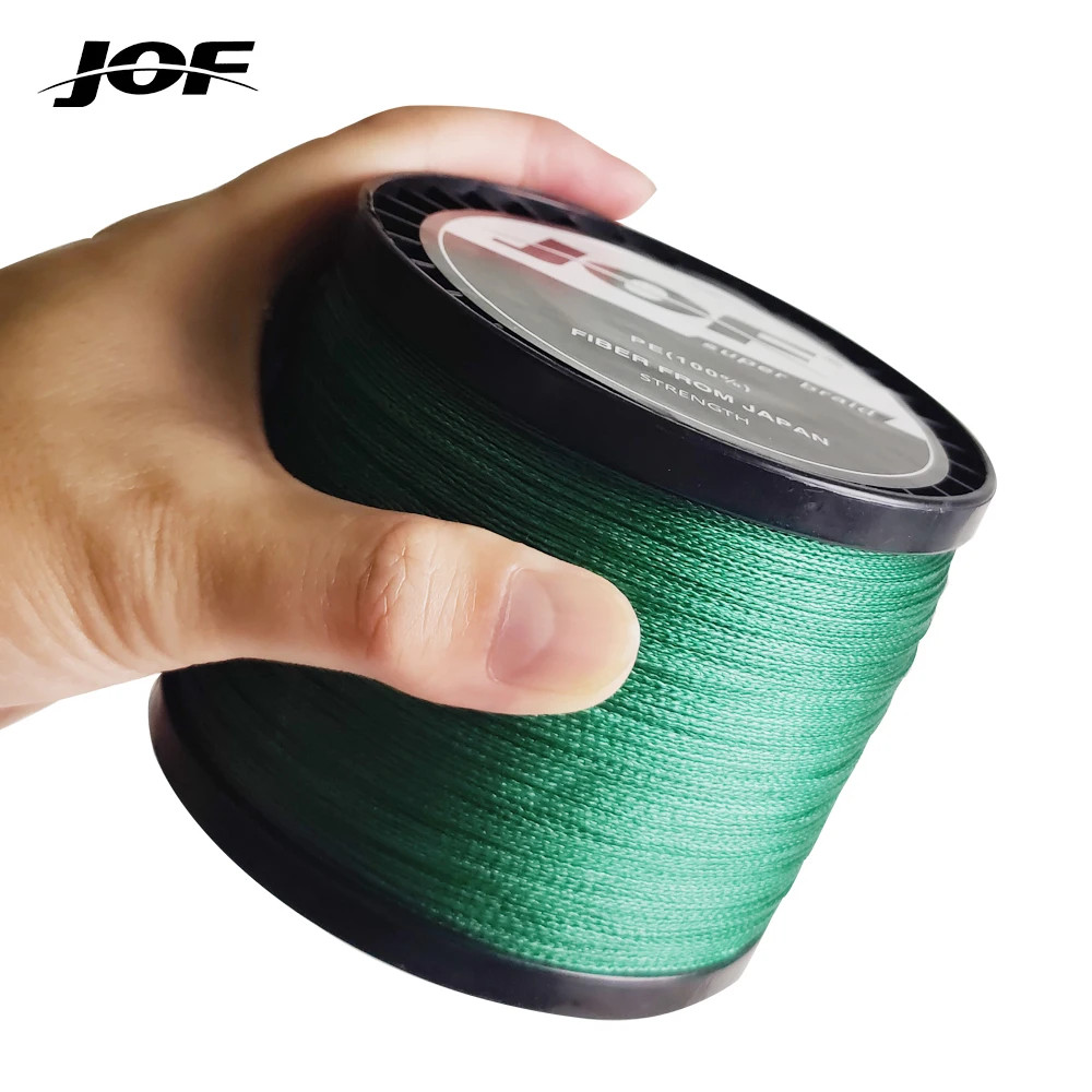 JOF 300M 500M 1000M 4 Strands 8-80LB PE สายถัก Multifilament Super Strong สายตกปลาญี่ปุ่นหลากสี