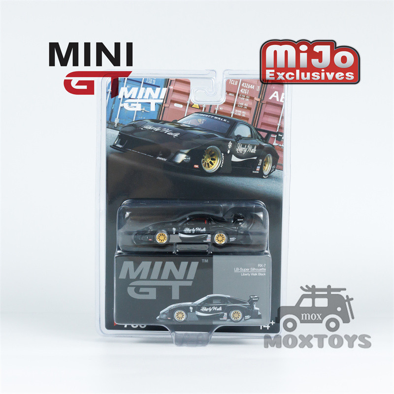 Mini GT 1:64 RX-7 LB-Super Silhouette Liberty Black LHD รถโมเดลDiecast
