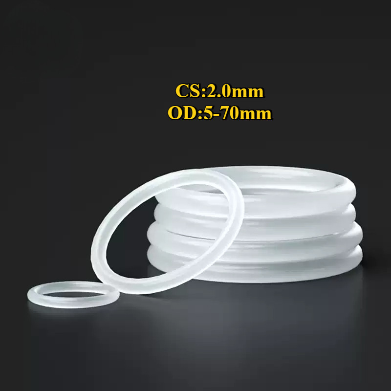 [XZM-ly-w] โอริง ORing O-ring ยางโอริง  ซิลิโคน    เลือกขนาดได้ ขาว (เส้นผ่าศูนย์กลางภายนอก5-70 มม. * เส้นผ่าศูนย์กลางลวด 2 มม.)