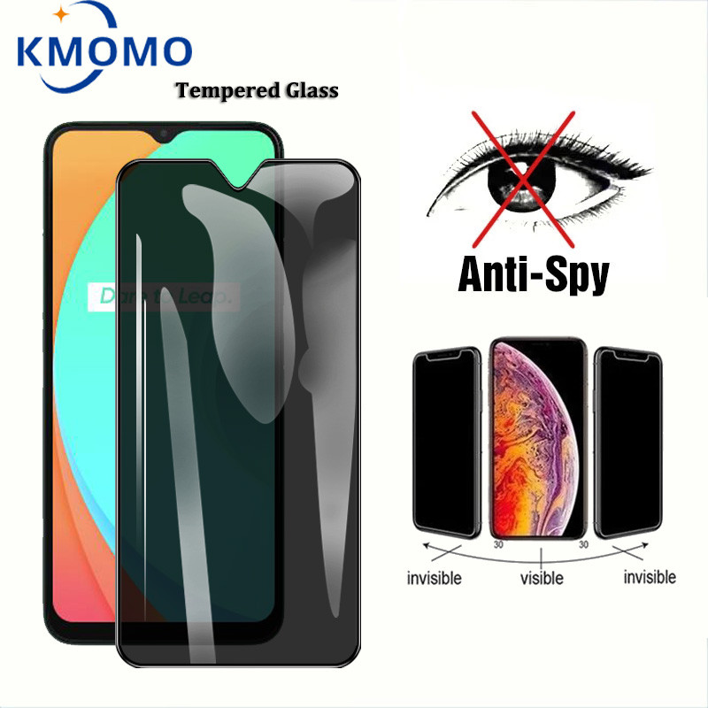 ฟิล์มกระจก เต็มจอ กันมองกันเสือก Realme 13 + 5G 12 11 4G 10 Pro 9 Plus 9i 8 8i 7 7i 6 6i 5i 5s ฟิล์ม กันมองข้าง
