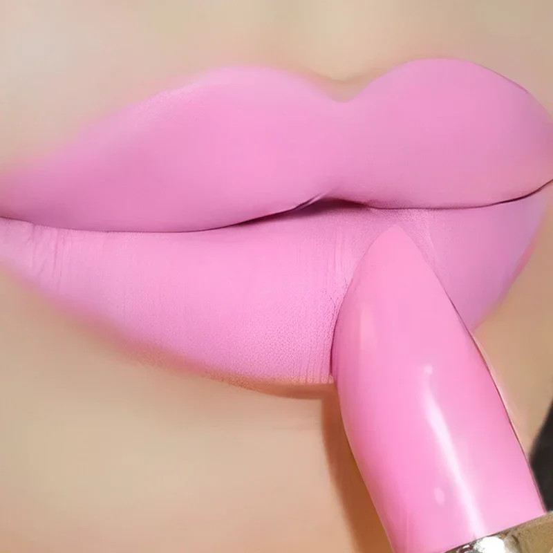 Rose Pink Nude Matte Velvet ลิปสติกสี Rendering Lasting Non-stick Cup ลิปสติกเซ็กซี่กันน้ําความงามริมฝีปากแต่งหน้าเครื่องสําอาง