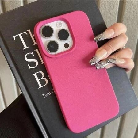 สีทึบ เคสโทรศัพท์แบบมีพื้นผิว เคสไอโฟน 16 กันกระแทก หรูหรา For เคส iPhone 11 14 15 12 13 16 Pro Max 