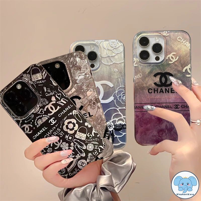 แบรนด์แฟชั่นเข้ากันได้เคสไอโฟน 16 11 15 13 12 14 Pro Max XR 16 14 15 7 8 Plus XS MAX X SE ดอกไม้แฟชั่นเส้นด้ายขนนกเคส