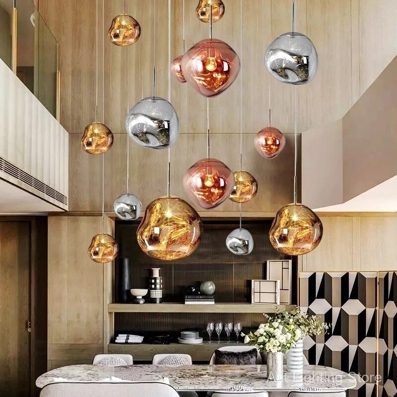 Modern lava chandelier pendant light glass dining drop light Restaurant Bar Cafe decorative lava han
