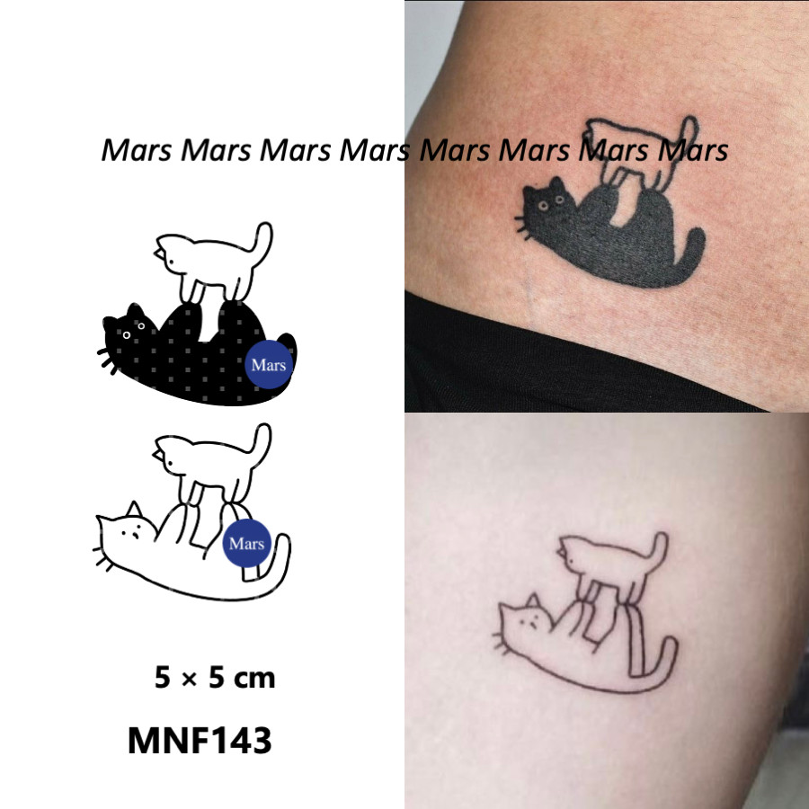 Mars Tattoo NEW Technology Magic - ติดทนนาน 2 สัปดาห์ รอยสักชั่วคราว สติ๊กเกอร์รอยสัก คําคม X036