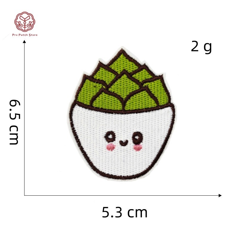 Pro Patch Store ฮาวาย Travel Botany การ์ตูนกระบองเพชร Series DIY เย็บปักถักร้อยแพทช์สําหรับสติกเกอร์เย็บปักถักร้อยแพทช์สําหรับเสื้อผ้าป้ายสติกเกอร์ - รูปที่ 6