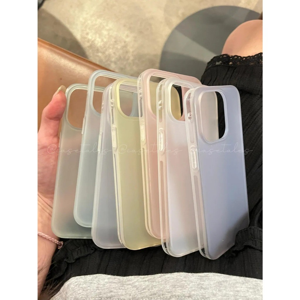 ใหม่! SOFTCASE Matte Ultra Thin สําหรับ iPhone X XS XR XSMAX 11 12 13 14 15 Pro Max 14plus 15Plus Si