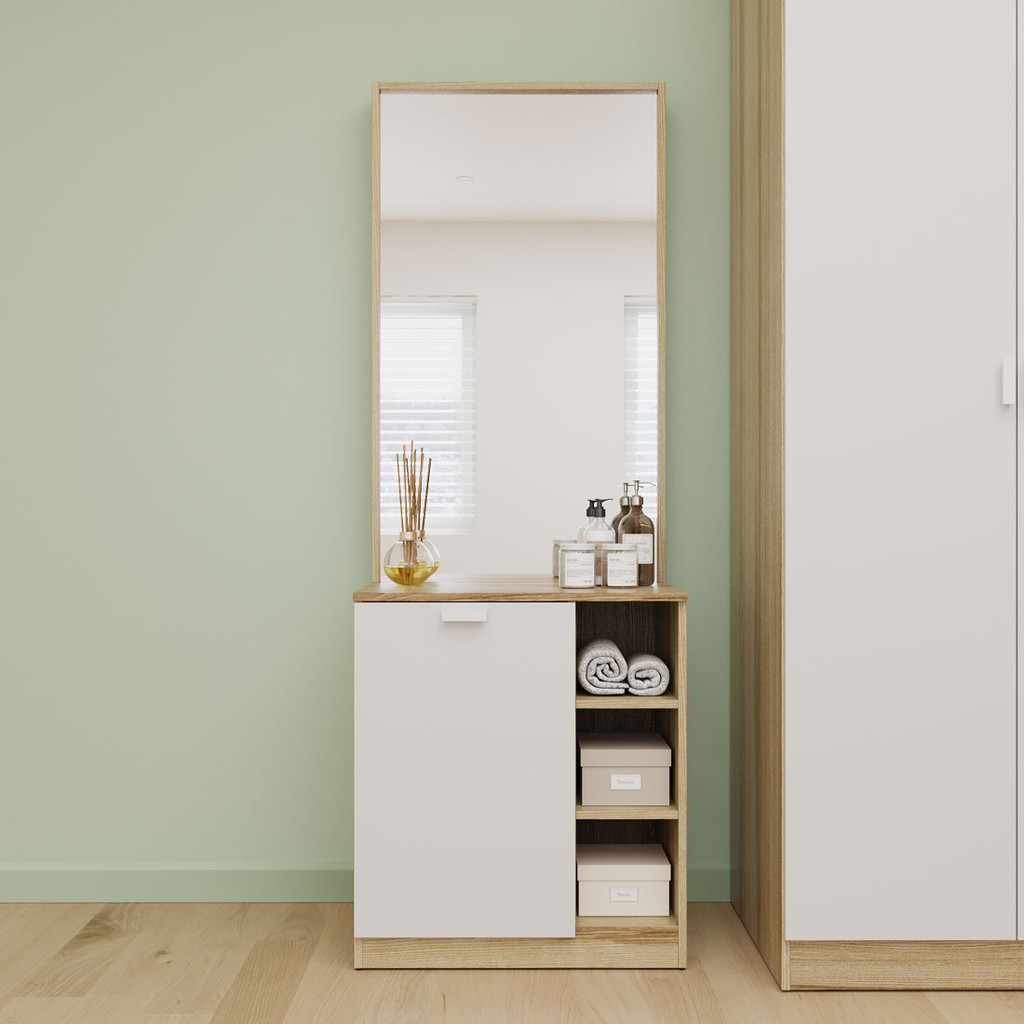 SB Design Square โต๊ะเครื่องแป้ง 60 ซม. รุ่น Molly สีขาว (60x45x170 ซม.)  แบรนด์ KONCEPT FURNITURE