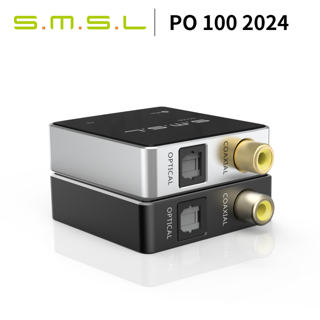 Smsl PO100 2024 อินเทอร์เฟซดิจิตอล USB DSD DOP64 XMOS XU316 TYPE-C อินพุต OPT/COAX เอาต์พุต