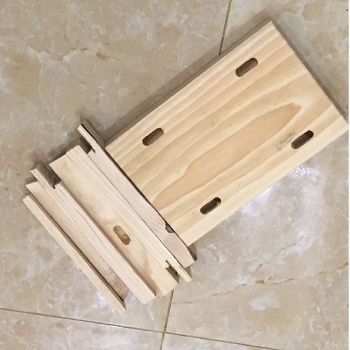 Wooden Small Stool Children's Mortise Tenon Portable Wooden Stool DIY Handmade Folding Low Stool Hig