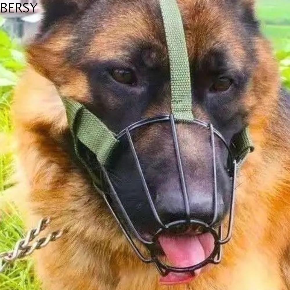 Besy โลหะหน้ากากสุนัข,Breathable ความร้อน-Proof สุนัข Anti-Bite โลหะ Muzzle,สัตว์เลี้ยงความปลอดภัยเกียร์ Anti-Bark Anti-Bite ปรับปากสุนัขขนาดใหญ่