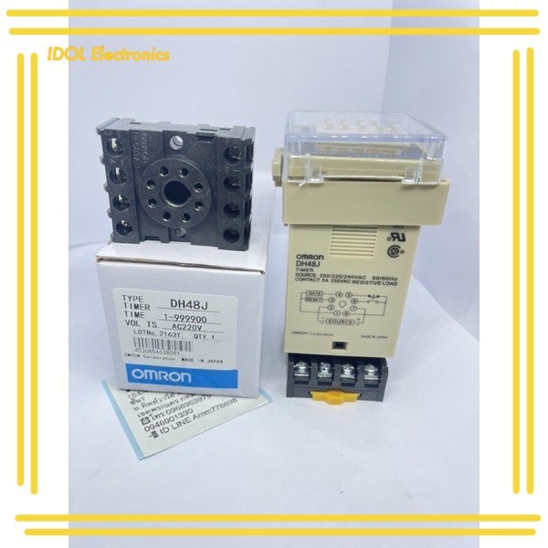 ราคาถูก! เคาน์เตอร์รีเลย์ DH48J  DH48j-8   ร้านใน กทม ได้ทั้งชุด รวมขา  Series AC 220V /DC 12V 24V