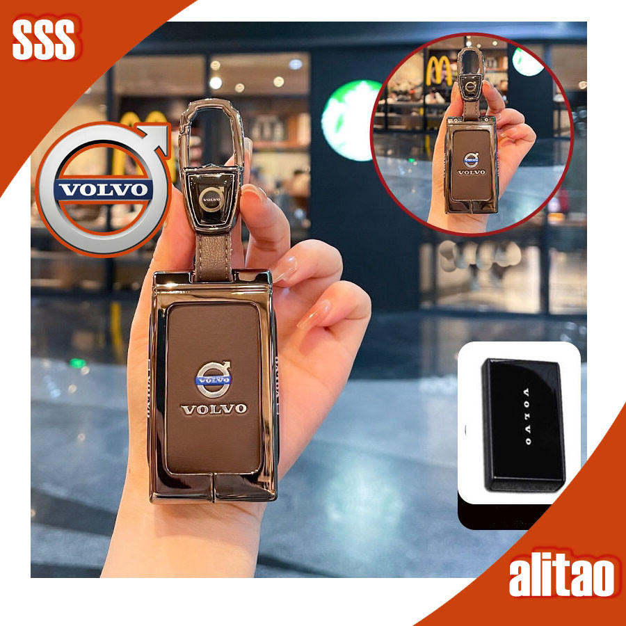 [พร้อม] เคสกุญแจหนัง VOLVO EX30 ปกกุญแจโลโก้รถ Volvo EX30 สายโลหะ 4QL7