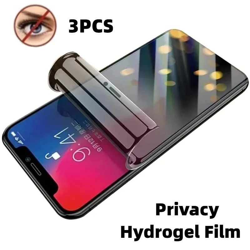 Oukitelp1 G1 C58 C57s 3pcs Anti Spy ความเป็นส่วนตัว HD Clear Hydrogel ฟิล์มสําหรับ Oukitel P1 G1 C58