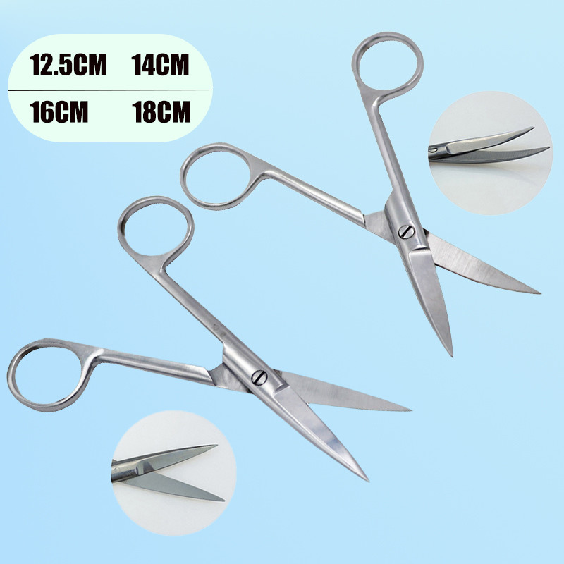 ตรงและโค้งสแตนเลส Hemostatic Forceps ทางการแพทย์ทันตกรรมกรรไกรผ่าตัดสแตนเลสสัตว์เลี้ยงตกปลา Forcep