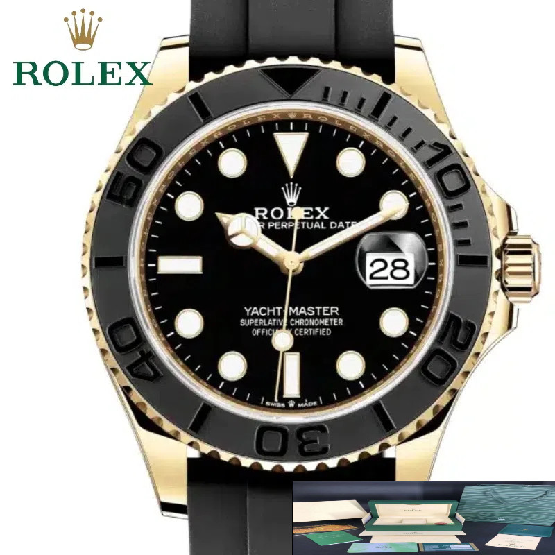 Rolexs Yacht-Master 40mm สายยาง นาฬิกา Unisex