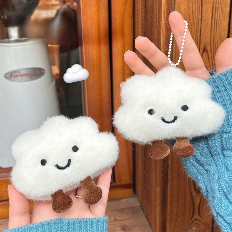 ประณีตน่ารัก Squeaking Star ออกแบบการ์ตูนพวงกุญแจ Cloud Shaped กระเป๋าแขวนเครื่องประดับเหมาะสําหรับปัจจุบันสําหรับเด็กผู้หญิง