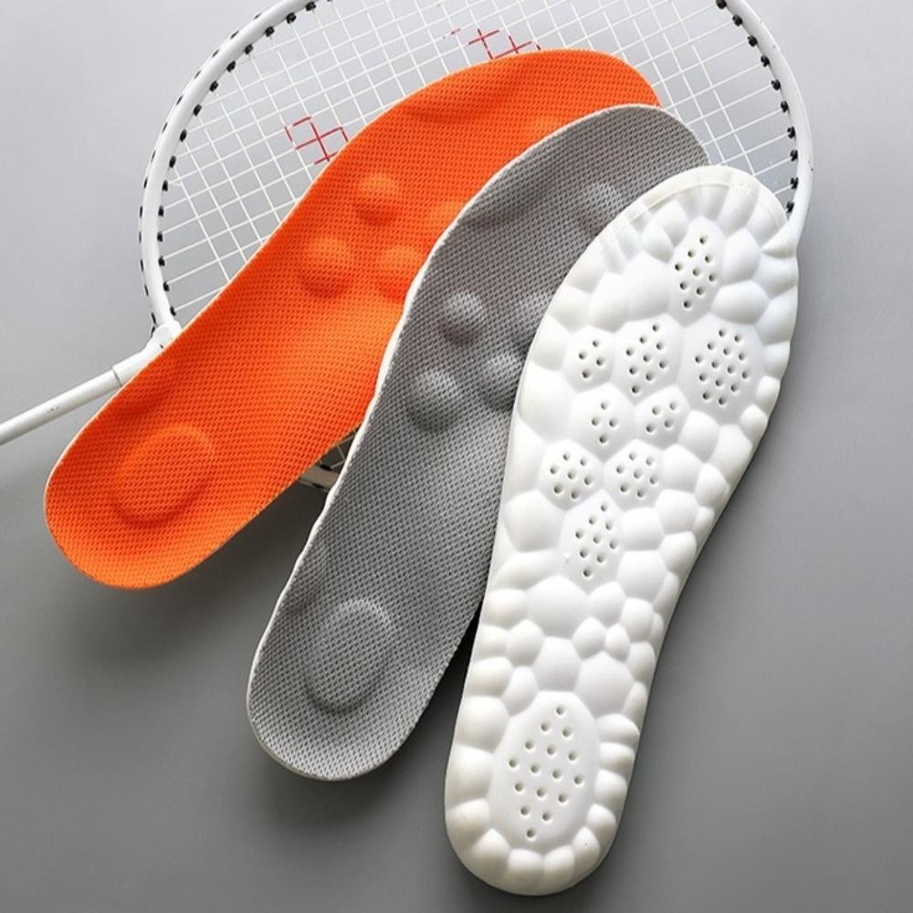 AOMSOM Cloud Soles, Arch Support 4D ตะกร้านวดรองเท้า,ความยืดหยุ่นสูง Breathable Super Soft Sport Insoles สําหรับผู้ชายและผู้หญิง