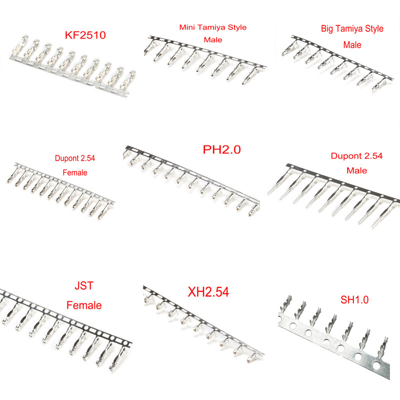 100pcs Reeds หญิงชาย PH2.0/JST1.25/XH2.54/SH1.0/ขนาดเล็ก Tamiya สไตล์/Big Tamiya สไตล์/DuPont 2.54/VH/SM/KF2510/CH3.96