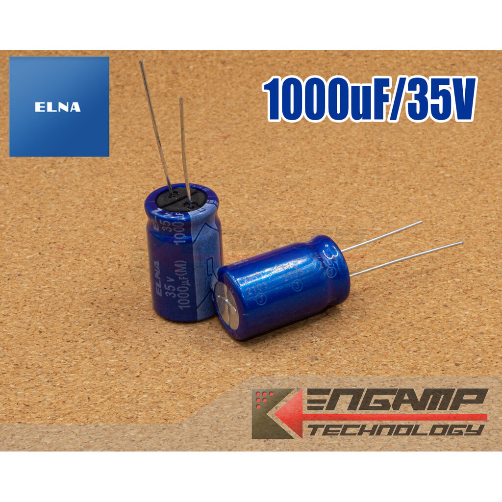 (1ตัว) [E-CAP] 1000uF/35V 85C ELNA RE3 12.5x20mm P=5mm