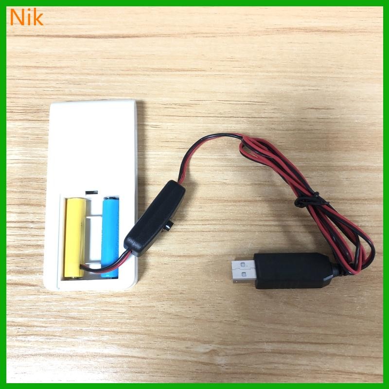 บ.นน.ค.ศ. สายจ่ายไฟ USB สําหรับ AAA เปลี่ยน 2 AAA สําหรับเกมรีโมท