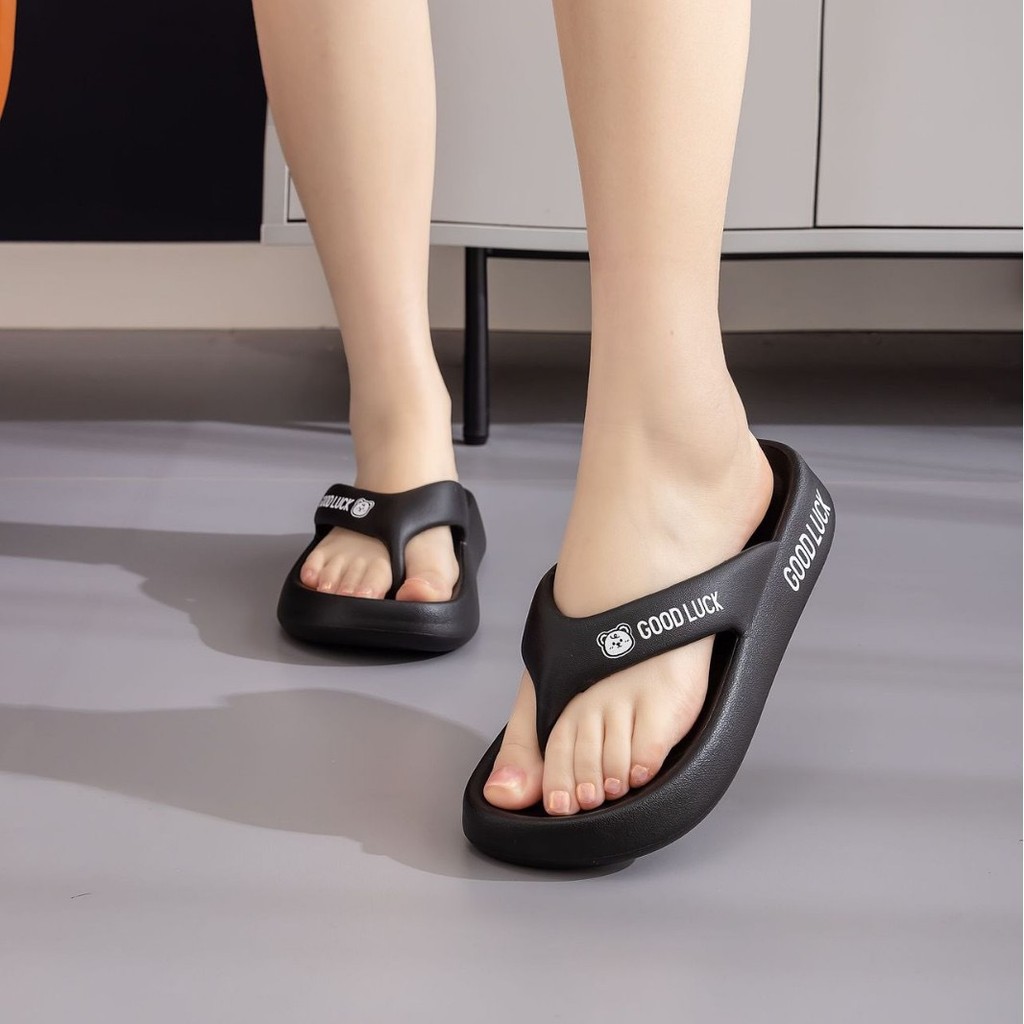 สุภาพสตรี Flip-Flops หญิงรองเท้าแตะ EVA Anti-Slip หนา Soled Flip-Flops แฟชั่น Soft-Soled