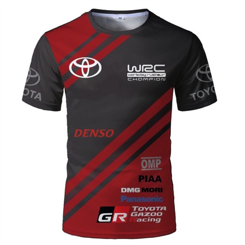 WRC Toyota เสื้อยืด Racing Car Rally 3D พิมพ์ Streetwear ผู้ชายผู้หญิงกีฬาแฟชั่นขนาดใหญ่ O-คอ T เสื้