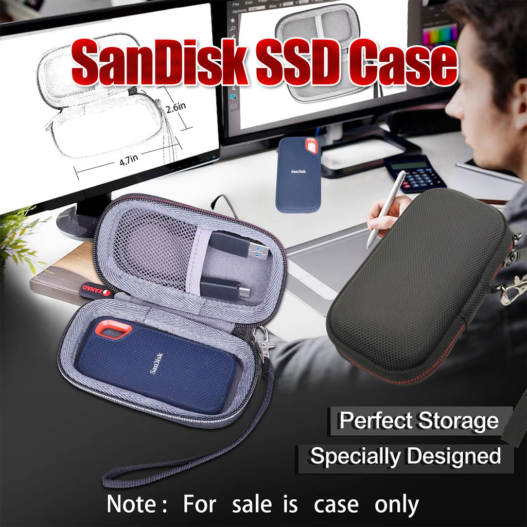 กระเป๋าเคสแข็ง สำหรับเก็บSan Disk 250GB 500GB 1TB 2TB SSD รูปที่ 6