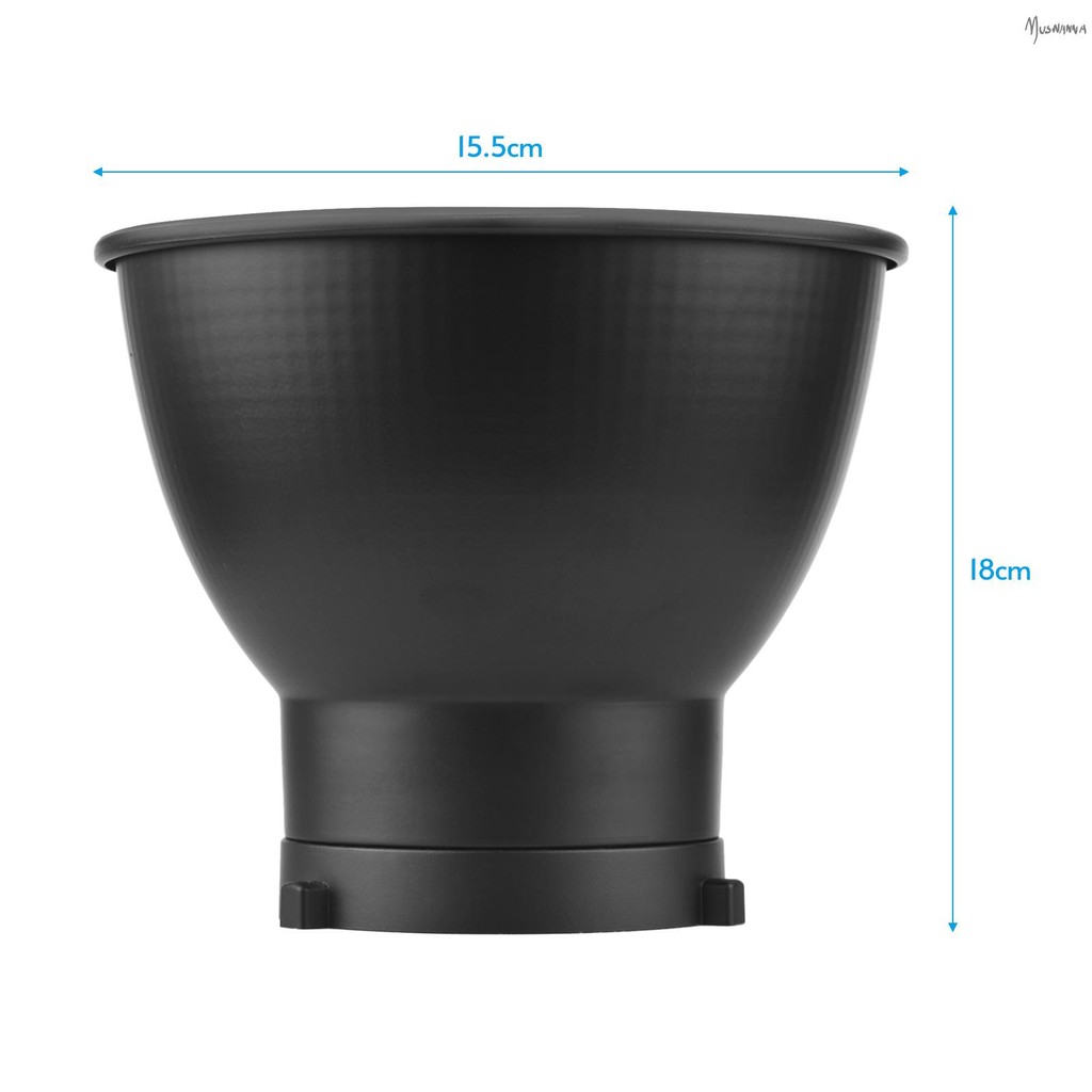 7 นิ้วมาตรฐาน Reflector Diffuser โคมไฟ Shade จานสําหรับ Bowens Mount Studio Strobe Flash Light Reflector Muswn-1