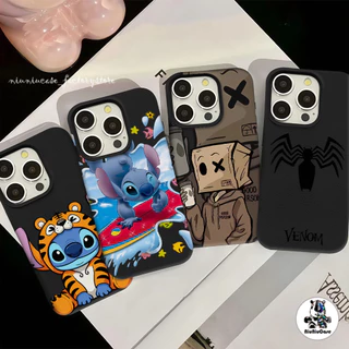คสหนัง For iPhone 16 Pro Max iPhone 11 เคสนิ่ม สีลูกกวาด น่ารัก แมงมุม 👀 For iPhone15 14 13 12 Pro max XS XR 7 8 Plus