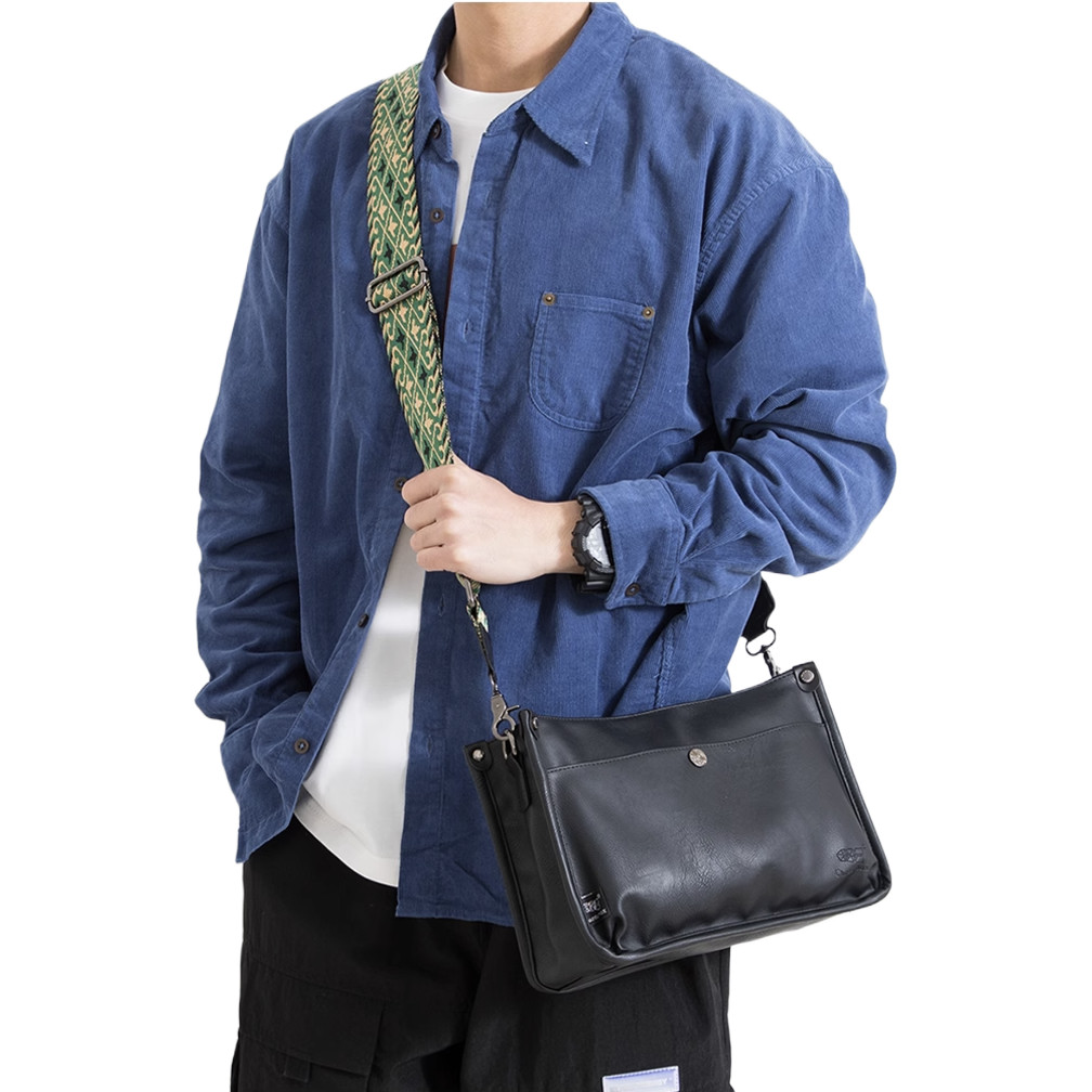 SUNWISH -Threebox- No.365 20+ เทปไหล่ Option 10 นิ้วกระเป๋าสะพายหนังนุ่มกระเป๋าสะพาย Man