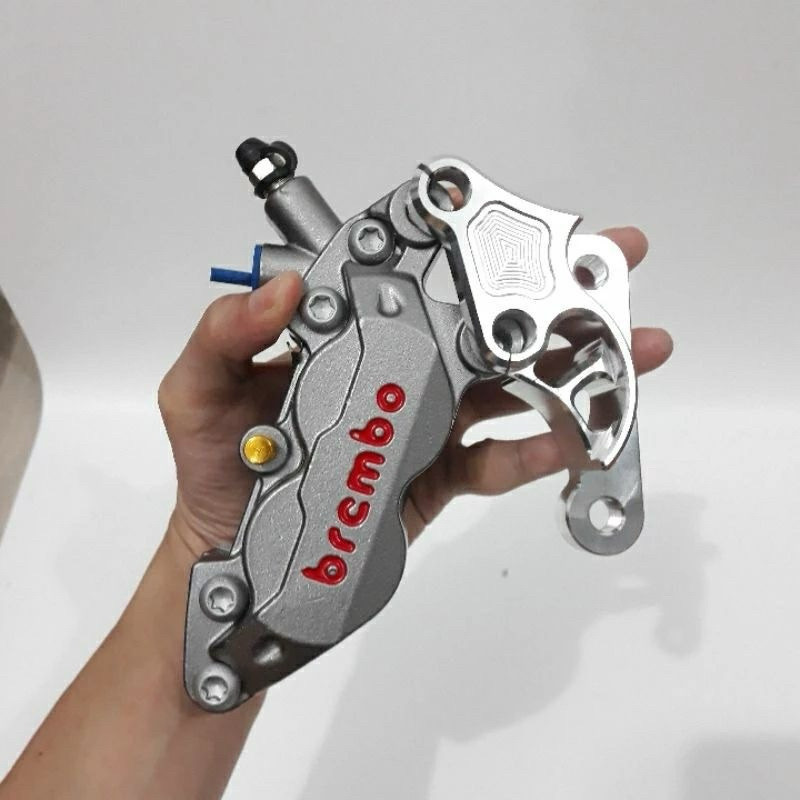 4 PISTON BIG POT CALIPER PLUS MOTORCYCLE BRACKET NUOVO FINO 125 RX KING VIXION FIZR DISK ขนาด 220 มม