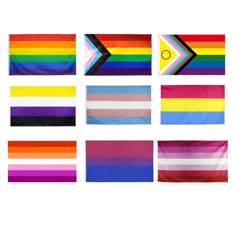3*5Ft Rainbow Pride Flag Homosex LGBT ธง 90*150 ซม.