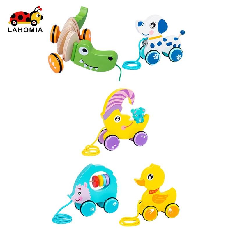 ลาโฮเมีย ไม้เดินดึงของเล่นดึงของเล่นการเรียนรู้ในช่วงต้นปรับมอเตอร์ทักษะไม้ดึง4ปีเด็กชายหญิงเด็ก