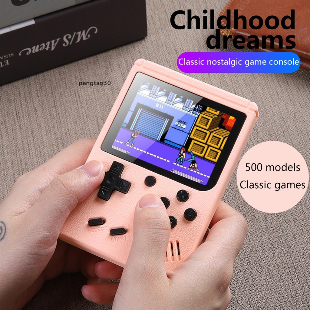 [Eao] Mini 500 in 1 Handheld Game เครื่องเล่นเกมย้อนยุคแบบพกพา เครื่องเล่นขั้นสูง Boy Game [TH]