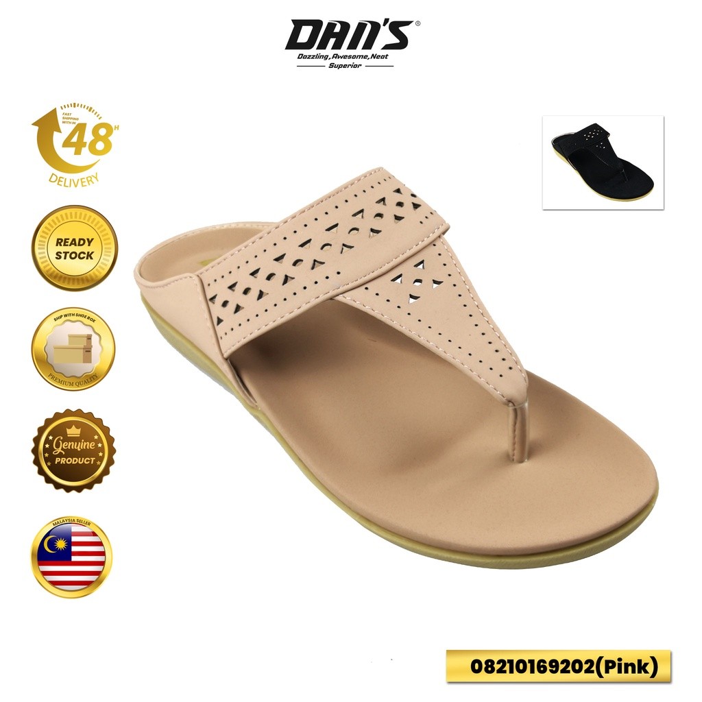 JA5 DANS Ladies Slipper Shoes - สีดํา/ชมพู 08210169202 (NN3)