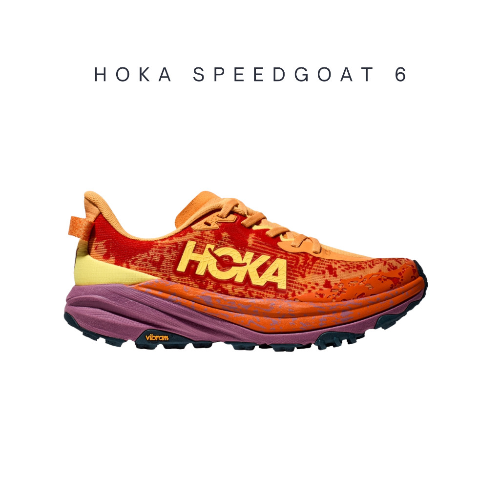 [พร้อมส่ง] HOKA SPEEDGOAT 6 Wide Women Sherbet / Beet Root 1147832-SRBT