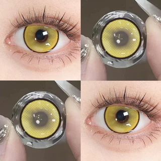 JEWELENS 1 คู่คอสเพลย์คอนแทคเลนส์สีสีเหลืองนักเรียน Halloween Softlens