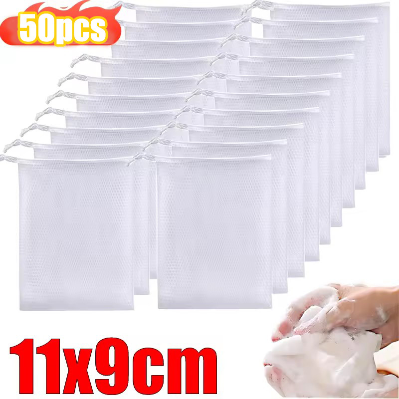5/10/20/30/50 ชิ้น Foaming Net Facial Cleanser / ถุงตาข่ายสบู่ / Body Wash Foaming ถุงตาข่าย