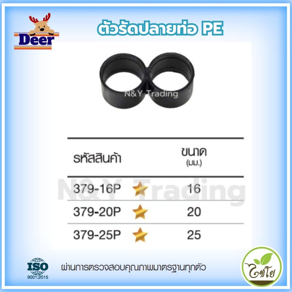 ตัวรัดปลายท่อ PE ไซส์ 16-25 มม. | ล็อคแน่น ทนนาน ทุกสวนมั่นใจ! (แพ็ค 10 ชิ้น)
