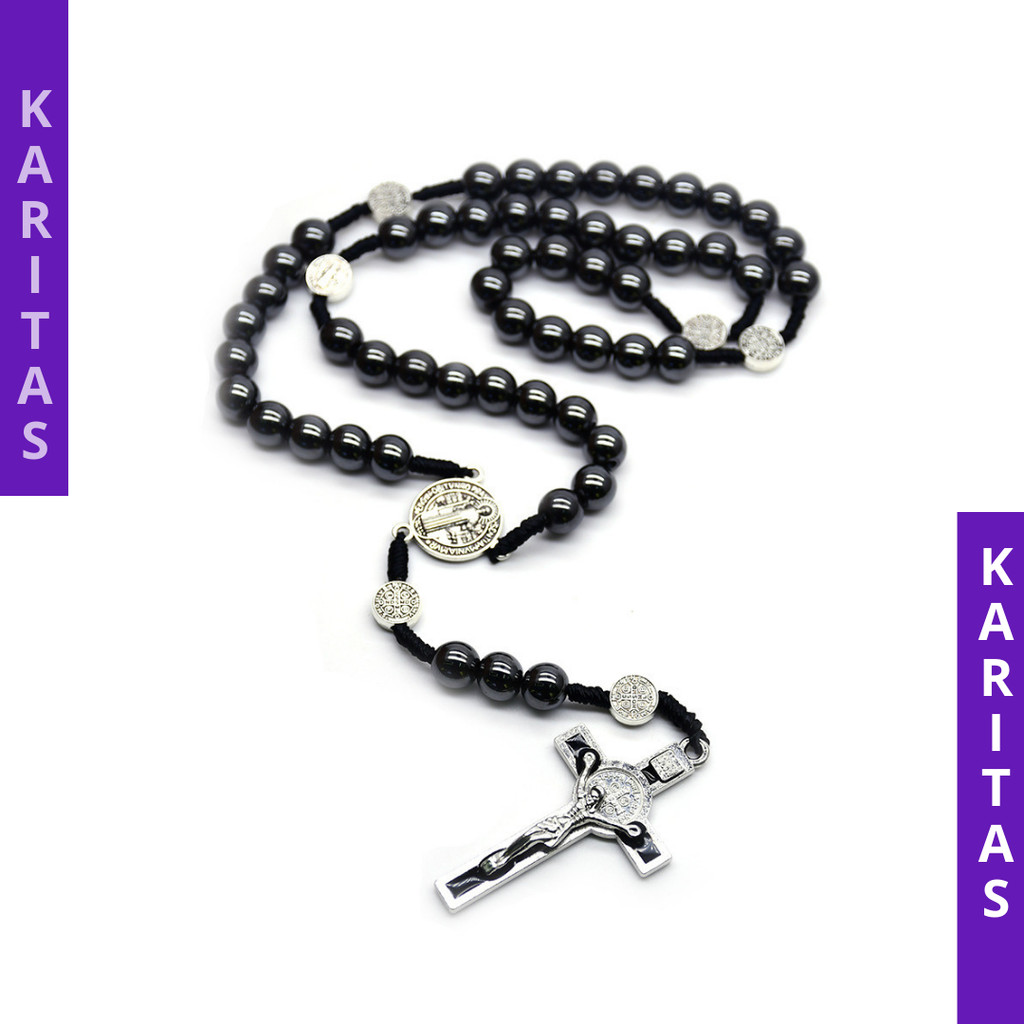 ITALY ROSARY 8 MM (BLOUSETIN STONE) / CATHOLIC ROSARY NECKLACE / PREMIUM ROSARY / ROSARY / COUNTER