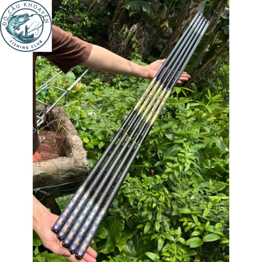 Hac Anh Long 5H Radio Fishing Rod - คุณภาพสูง 99% Carbon เบามาก และแข็งแรงเป็นพิเศษ ขนาด 3m6–4m5 - ก