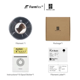 Refill เส้นพลาสติก PLA Basic Filament สำหรับ Spool Bambulab มี RFID พิมพ์ง่าย ผิวเนียน 1.75mm 1Kg