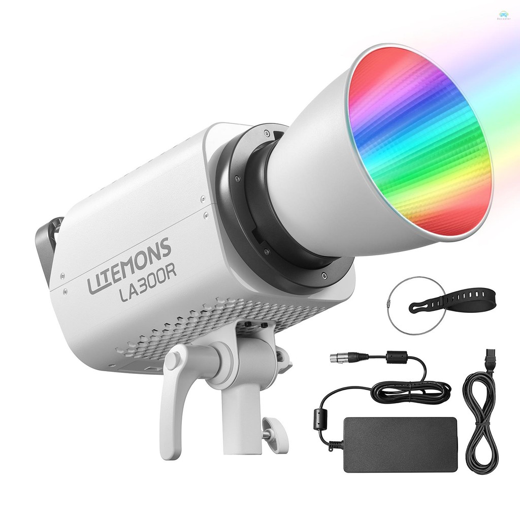 Yb2 การถ่ายภาพโคมไฟ Godox Litemons LA300R สตูดิโอ RGB Video Light 330W LED การถ่ายภาพโคมไฟ 1800-1000