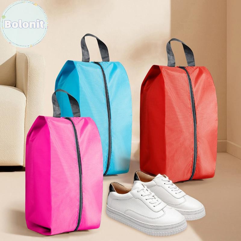 Bolonit รองเท้ากันฝุ่นกระเป๋า Multi-function พับกลางแจ้งแบบพกพาไนลอนรองเท้ากระเป๋ากันน้ํากระเป๋ารองเท้า Organizer TH