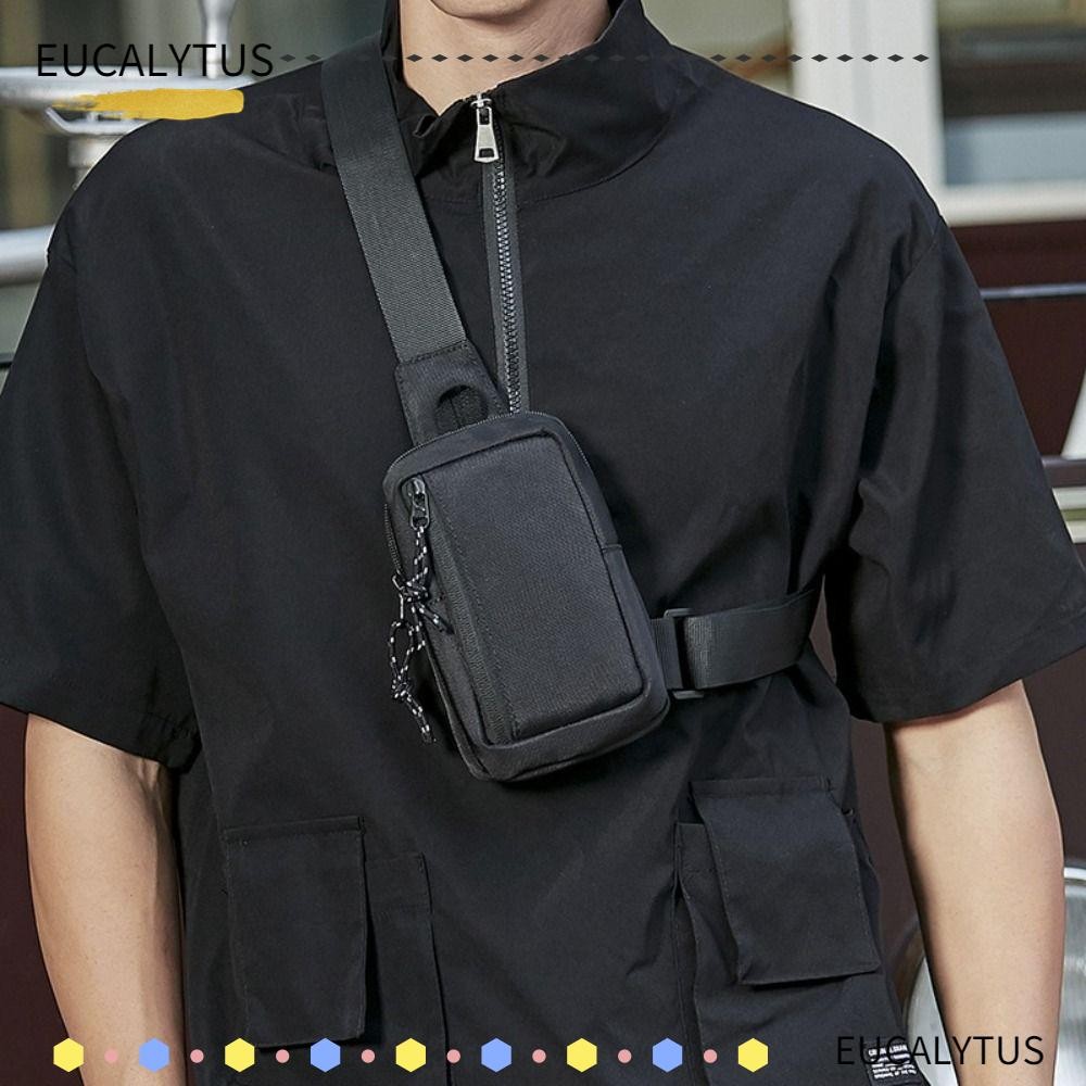 Eutus Mens Shoulder Bag, Mini Luxury Chest Bag, Casual Travel Phone Bags Sling Crossbody Bag Men