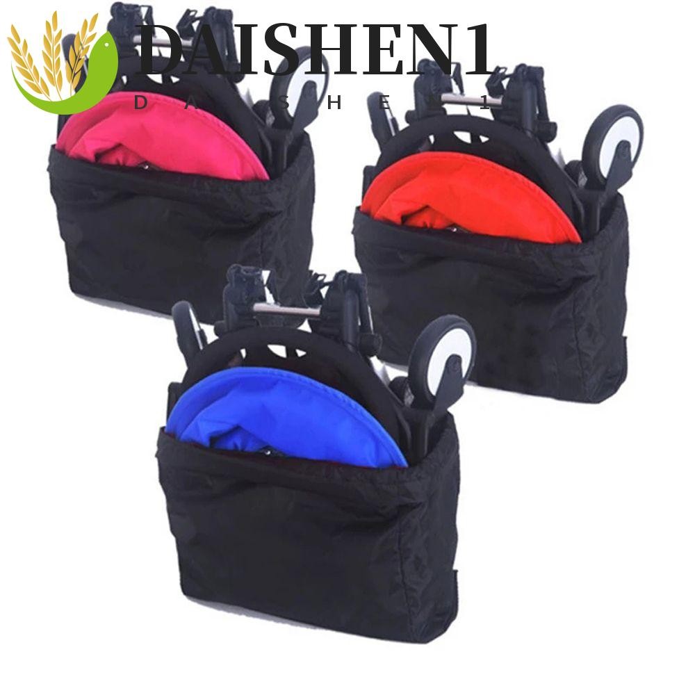 Daishen1 กระเป๋าเดินทาง อเนกประสงค์ ป้องกันฝุ่น น้ําหนักเบา สีดํา สําหรับรถเข็นเด็ก