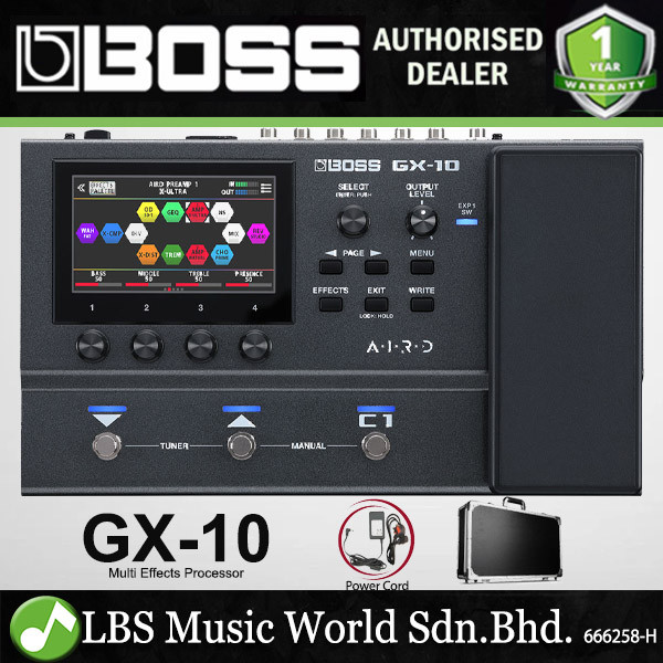 Boss GX-10 โปรเซสเซอร์เอฟเฟกต์กีตาร์ Multi Bass และไฟฟ้าพร้อม Amp (GX10 GX 10)